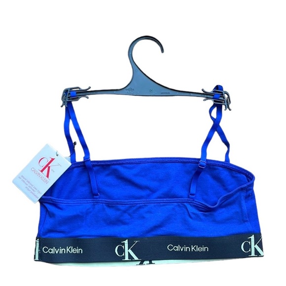 NWT Calvin Klein CK One Cotton Cobalt Bandeau Bralette - Picture 5 of 6